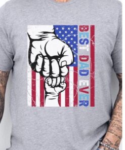 Best Dad Ever US Flag Shirt, Patriotic Fathers Day Gift, Patriotic Dad Shirt, Dad USA Flag Shirt, Fathers Day Gift, Best Dad Ever Tee 1