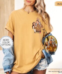Cartoon Caricature Photo Shirt - Family Reunion Custom Picture Tee 1