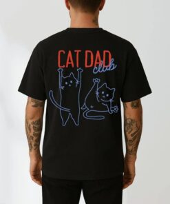 Cat Dad Club Shirt, Cat Dad Shirt, Back Design Tee, Funny Cat Shirt, Cat Lover Gift, New Cat Dad Shirt, Pet Parent Apparel, Cat Daddy Gift