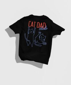 Cat Dad Club Shirt, Cat Dad Shirt, Back Design Tee, Funny Cat Shirt, Cat Lover Gift, New Cat Dad Shirt, Pet Parent Apparel, Cat Daddy Gift 1