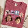 Custom Baby Faces Photo Shirt - Personalized Mama Gift with Names 4