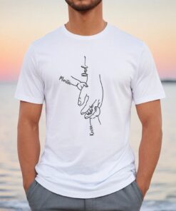 Custom Dad & Kids Names Shirt - Personalized Hands Graphic