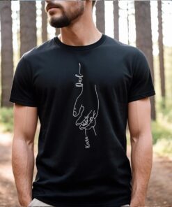 Custom Dad & Kids Names Shirt - Personalized Hands Graphic 1