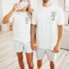 Custom Dad Line Art Shirt - Personalized Photo Portrait 1