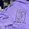 Custom Embroidered Grandpa Shirt - Personalized Outline Photo Line Art 5