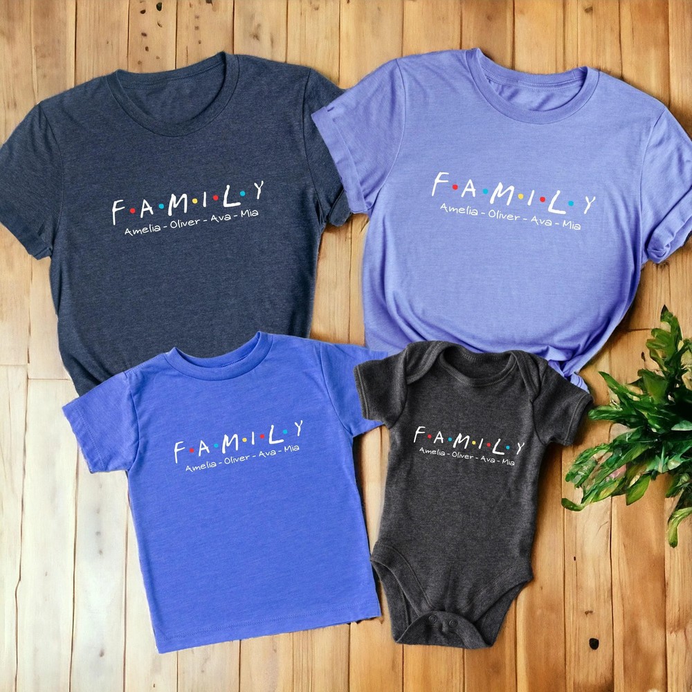 Custom Family Group Shirt - Friends Theme Matching Trip Tees 4 Custom Family Group Shirt - Friends Theme Matching Trip Tees