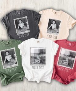 Custom Family Picture Shirt - Vintage Photo and Text Apparel 1