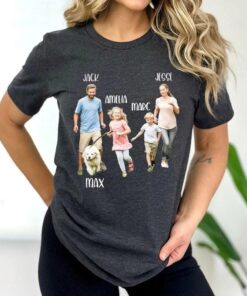 Custom Family Portrait with Names - Personalized Dog Owner Gift 1