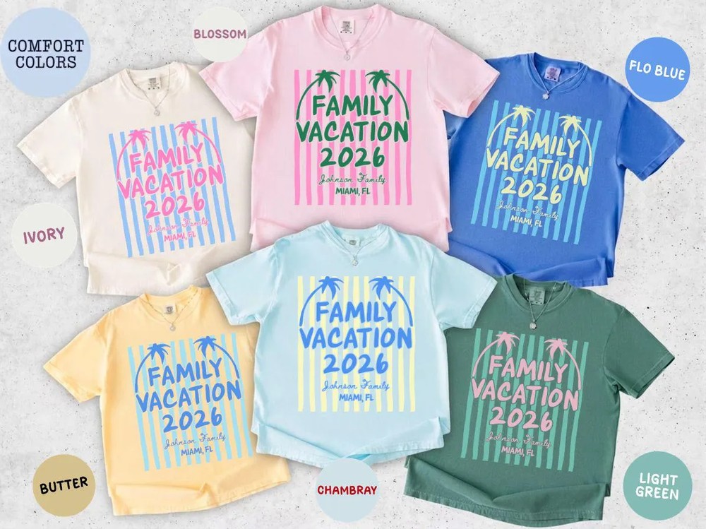 Custom Family Vacation Shirt - Summer Beach Matching Tees 7 Custom Family Vacation Shirt - Summer Beach Matching Tees