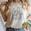 Custom Line Portrait Shirt - Minimalist Family Photo Gift
