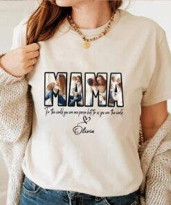 Custom MAMA Photo T-Shirt - Personalized Mother's Day Gift Tee