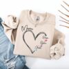Custom Mama Heart Sweatshirt - Personalized Mom Name Crewneck