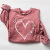 Custom Mama Heart Sweatshirt - Personalized Mom Name Crewneck 1 Custom Mama Heart Sweatshirt - Personalized Mom Name Crewneck 1