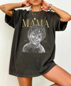 Custom Mama Photo Shirt - Personalized Mom Portrait from Photo 1