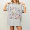 Custom Mom Shirt with Kids Names - Floral Mom Holding Hands Gift 1 Custom Mom Shirt with Kids Names - Floral Mom Holding Hands Gift 1