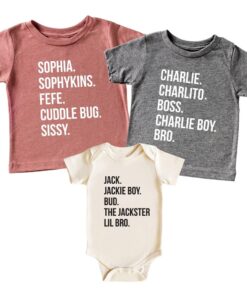Custom Nickname Family Shirts - Personalized Matching Outfits