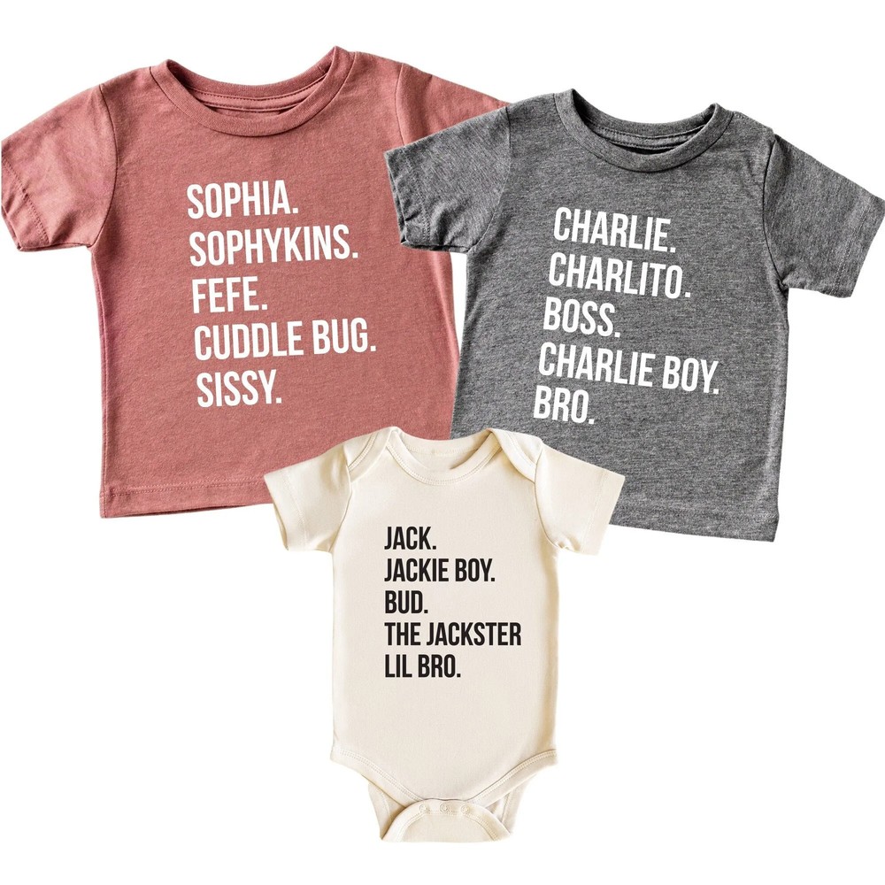 Custom Nickname Family Shirts - Personalized Matching Outfits 5 Custom Nickname Family Shirts - Personalized Matching Outfits