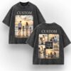 Custom Photo Collage Washed Shirt - Front and Back Picture Print 1