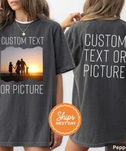 Custom Photo T-Shirt Front & Back - Personalized Make Your Own Shirt