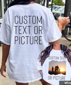 Custom Photo T-Shirt Front & Back - Personalized Make Your Own Shirt 1
