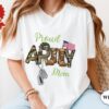 Custom Proud Army Family Shirt - Personalized Military Gift for Mom Dad 1