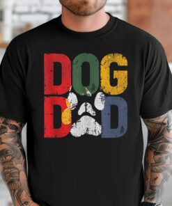 Dog Dad Paw Shirt - Personalized Dog Lover Gift - Funny Father Tee