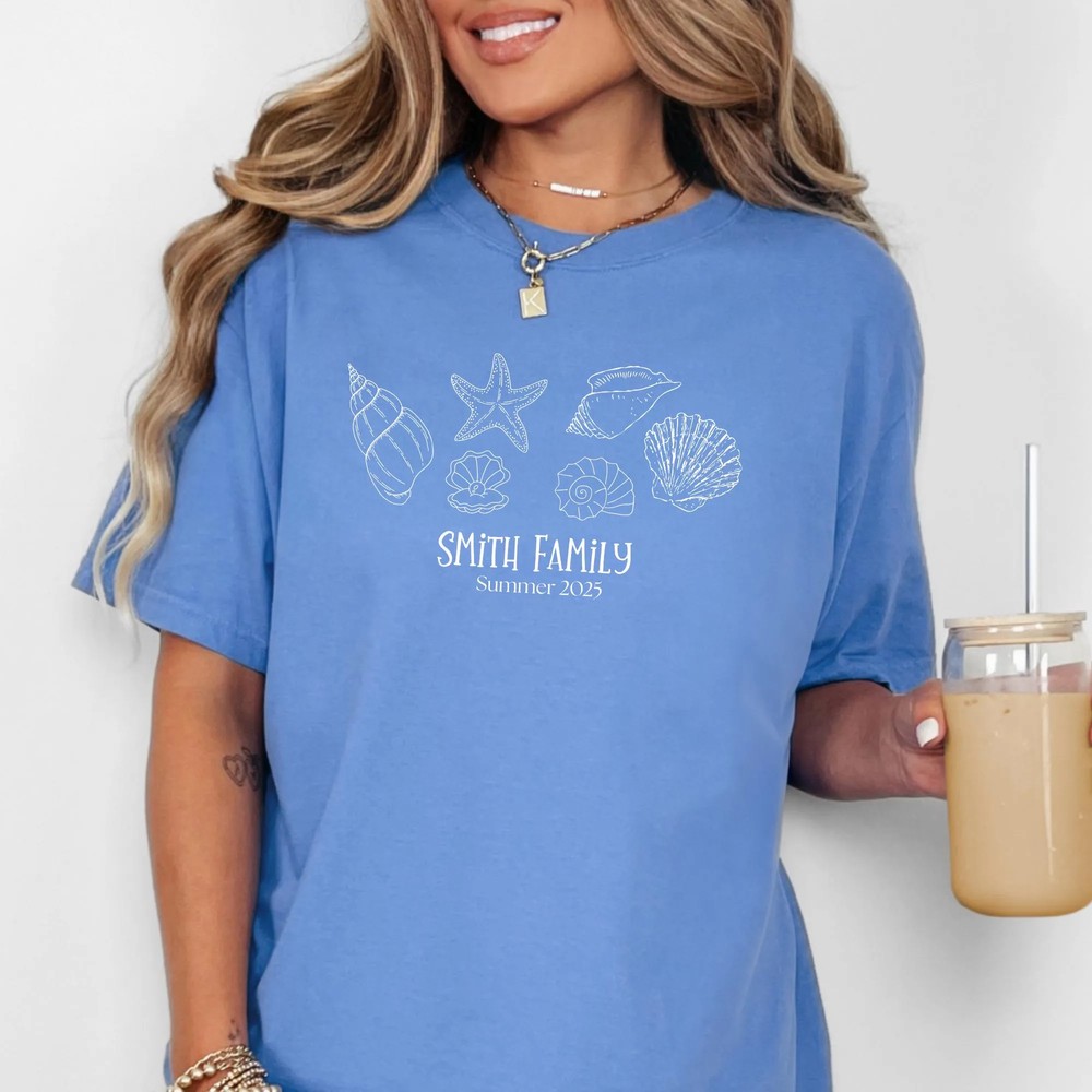 Family-Beach-Vacation-Shirt-Custom-Name-Seashells-Summer-Family-Beach-Vacation-Shirt-Custom-Name-Seashells-Summer-Tee-4 Family Beach Vacation Shirt - Custom Name Seashells Summer Tee 3