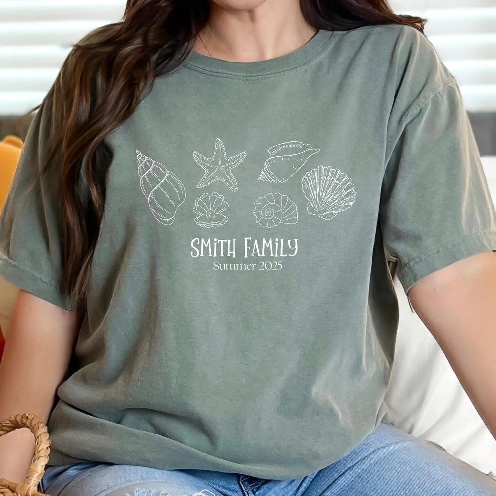 Family-Beach-Vacation-Shirt-Custom-Name-Seashells-Summer-Family-Beach-Vacation-Shirt-Custom-Name-Seashells-Summer-Tee-5 Family Beach Vacation Shirt - Custom Name Seashells Summer Tee 4