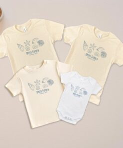Family Beach Vacation Shirt - Custom Name Summer Seashells Tee