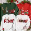 Family Christmas Name Shirt - Doodle Alphabet Xmas Sweatshirt
