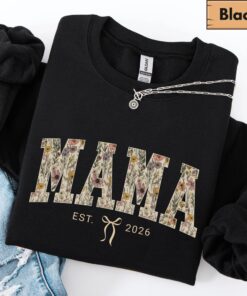 Floral Mama Sweatshirt - Retro Cute Mom Hoodie - Mother's Day Gift