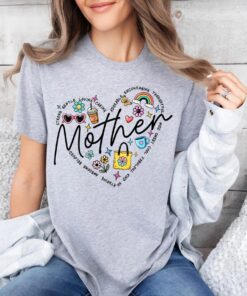 Floral Mother Heart Shirt - Mom Life Tee - Mother's Day Outfit 1