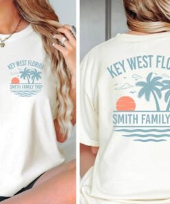 Front & Back Family Beach Shirt - Custom Name Vacation Tee