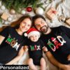 Monogram Family Christmas Shirt - Personalized Mom Dad Xmas Tee