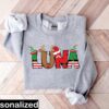 Monogram Family Christmas Shirt - Personalized Mom Dad Xmas Tee 4