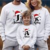 Monogrammed Family Christmas Sweatshirt - Custom Name Gift