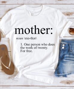 Mother Definition Shirt - Best Mom Ever Gift - Minimalist Mother's Day Tee