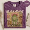 Never Alone Frog Mom Shirt - Relatable Parenting Humor - Tired Mom Gift 4
