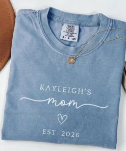 New Mom Est Year Personalized Shirt - Mom To Be Mother's Day Gift