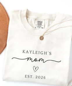 New Mom Est Year Personalized Shirt - Mom To Be Mother's Day Gift 1