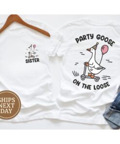 Party Goose On the Loose Shirt - Goose Birthday Family Matching Outfit 1