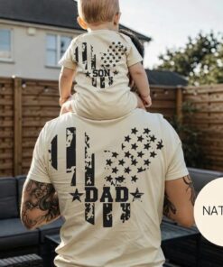 Patriotic USA Flag Matching Tees - Father Son Streetwear