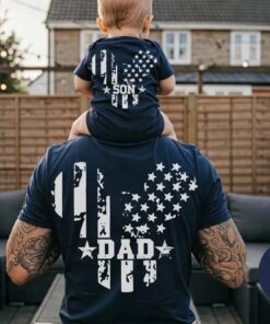 Patriotic USA Flag Matching Tees - Father Son Streetwear 1