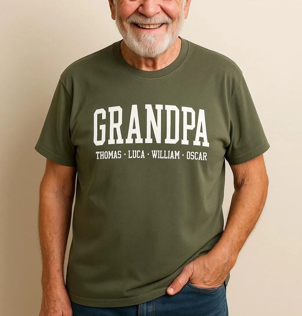 Personalised Grandpa Shirt - Custom Grandkids Names Father's Day Gift 6 Personalised Grandpa Shirt - Custom Grandkids Names Father's Day Gift