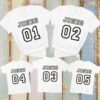 Personalized Family Vacation Shirts - Custom Name and Number Tees