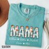 Personalized Floral Mama Shirt - Custom Kids Names Mother's Day Tee 3