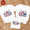 Personalized Fourth of July Family Shirts - Patriotic Doodles Pattern 1