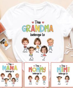 Personalized Grandma Photo Shirt - This Grandma Belongs To Tee
