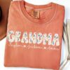 Personalized Grandma Shirt with Grandkids Names - Floral Mimi Gigi Tee 6