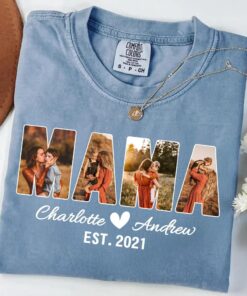 Personalized Mama Photo Shirt - Custom Gift for Mom from Kids